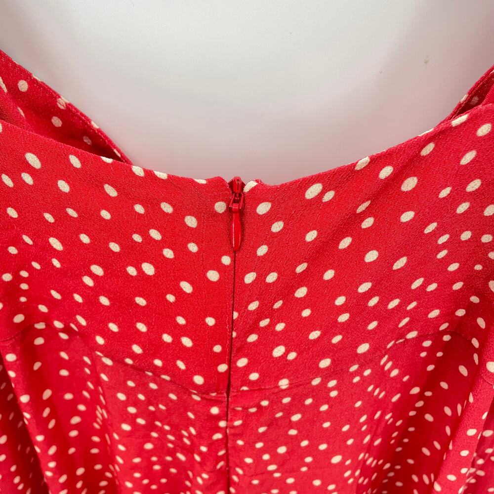 Anthropolgie x Kachel NWT Coral Jordan Polka Dot Jumpsuit // 6 - Picture 12 of 13